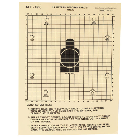 ACTION TGT 25 METERS DOD M16A2 100PK