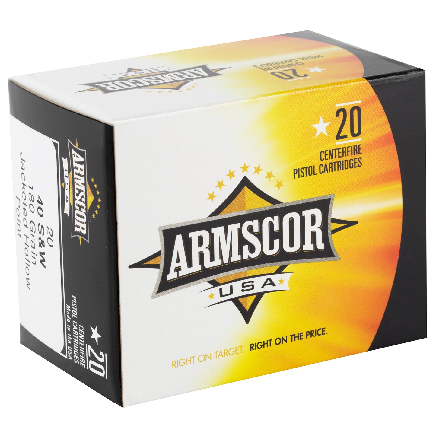 ARMSCOR 40S&W 180GR JHP 20/500