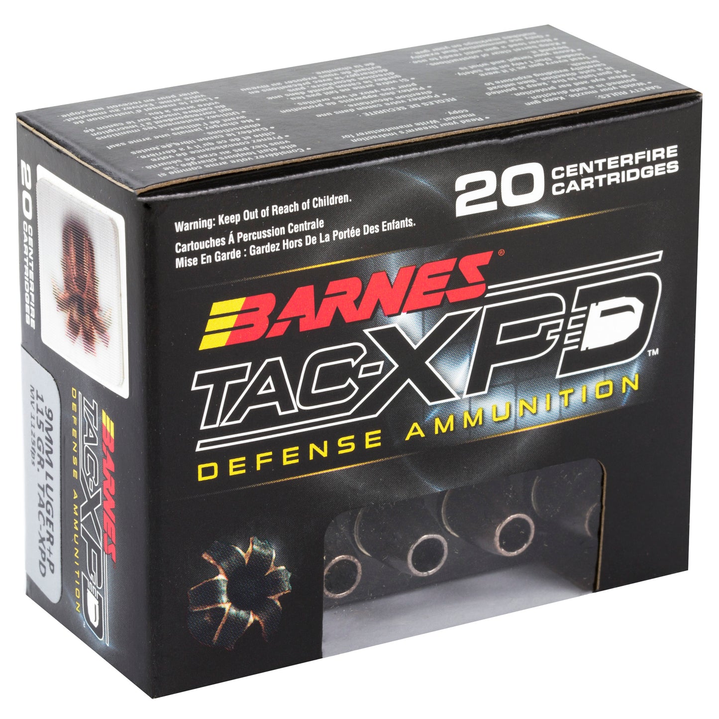 BARNES TAC-XPD 9MM 115GR HP 20/200