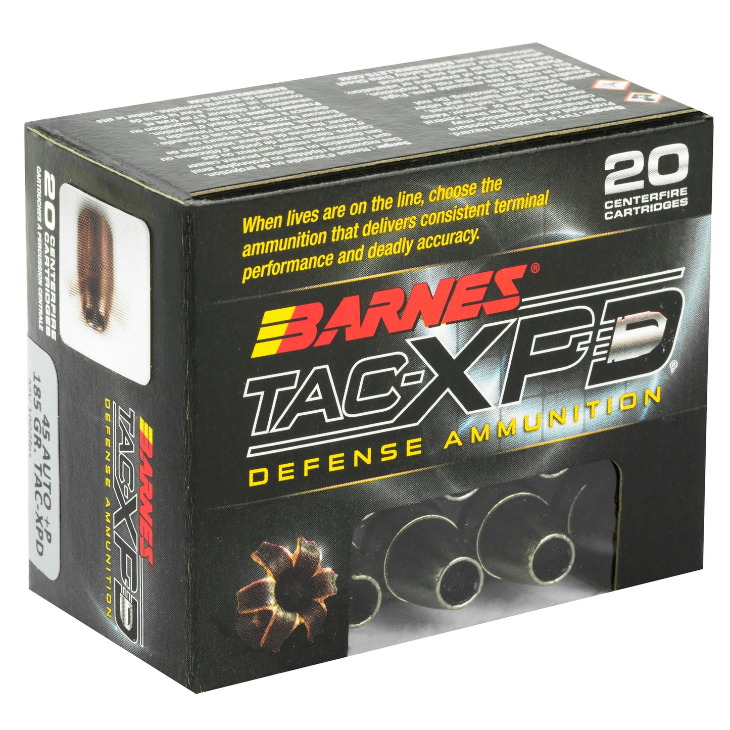 BARNES TAC-XPD 45ACP 185GR HP 20/200