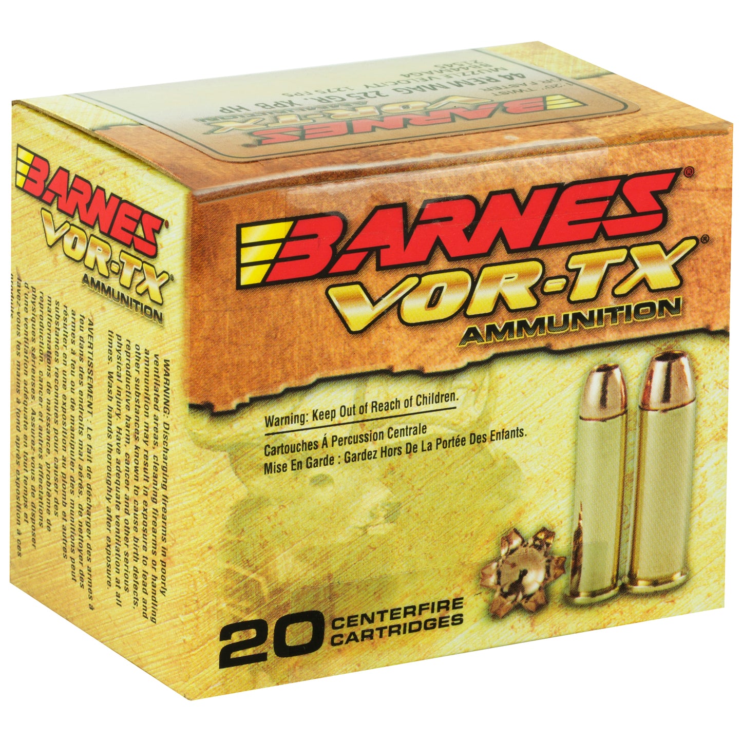 BARNES VOR-TX 44MAG 225GR XPB 20/200