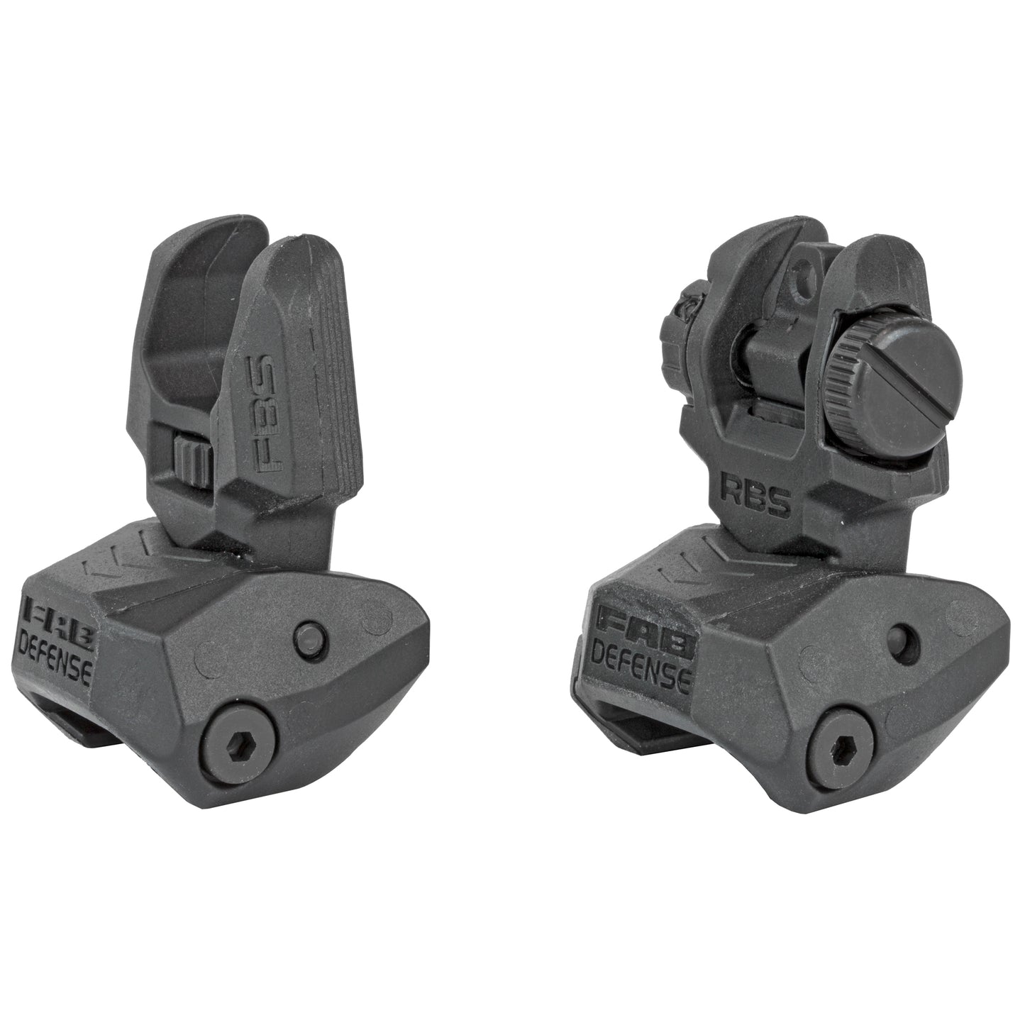 FAB DEF POLY FLIP-UP SIGHT SET BLK