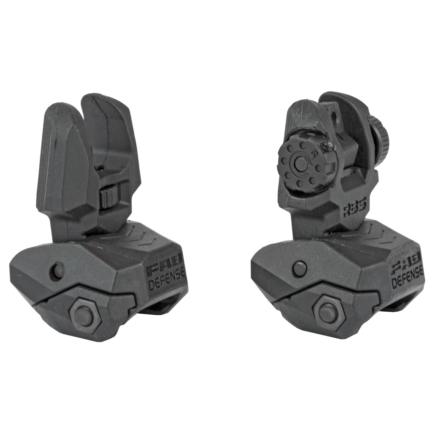 FAB DEF POLY FLIP-UP SIGHT SET BLK