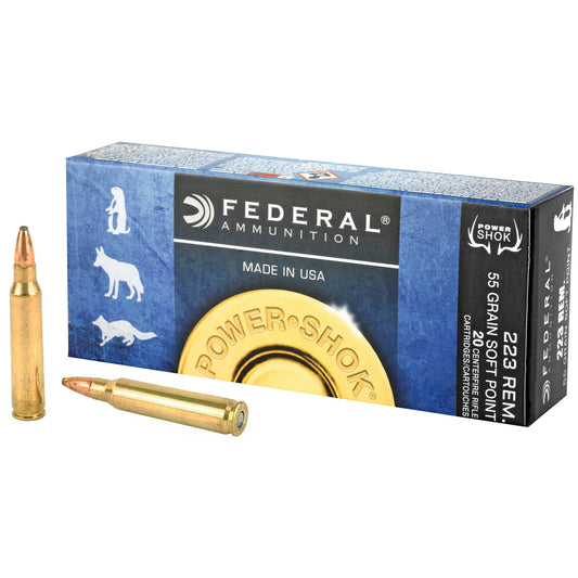 FED PWRSHK 223REM 55GR SP 20/200