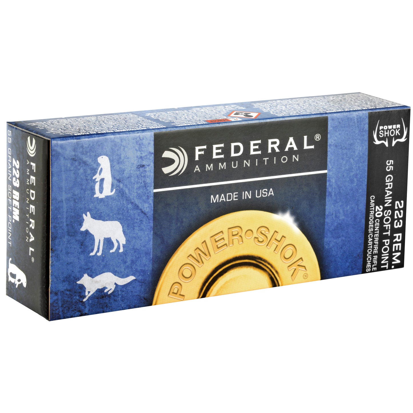 FED PWRSHK 223REM 55GR SP 20/200