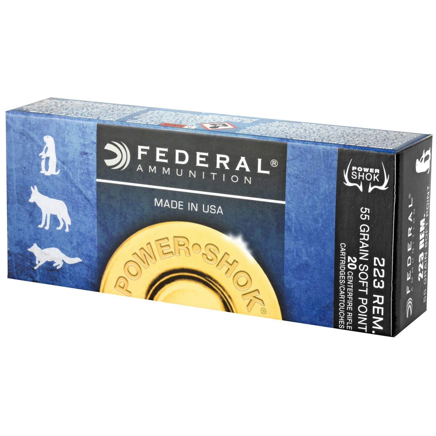 FED PWRSHK 223REM 55GR SP 20/200