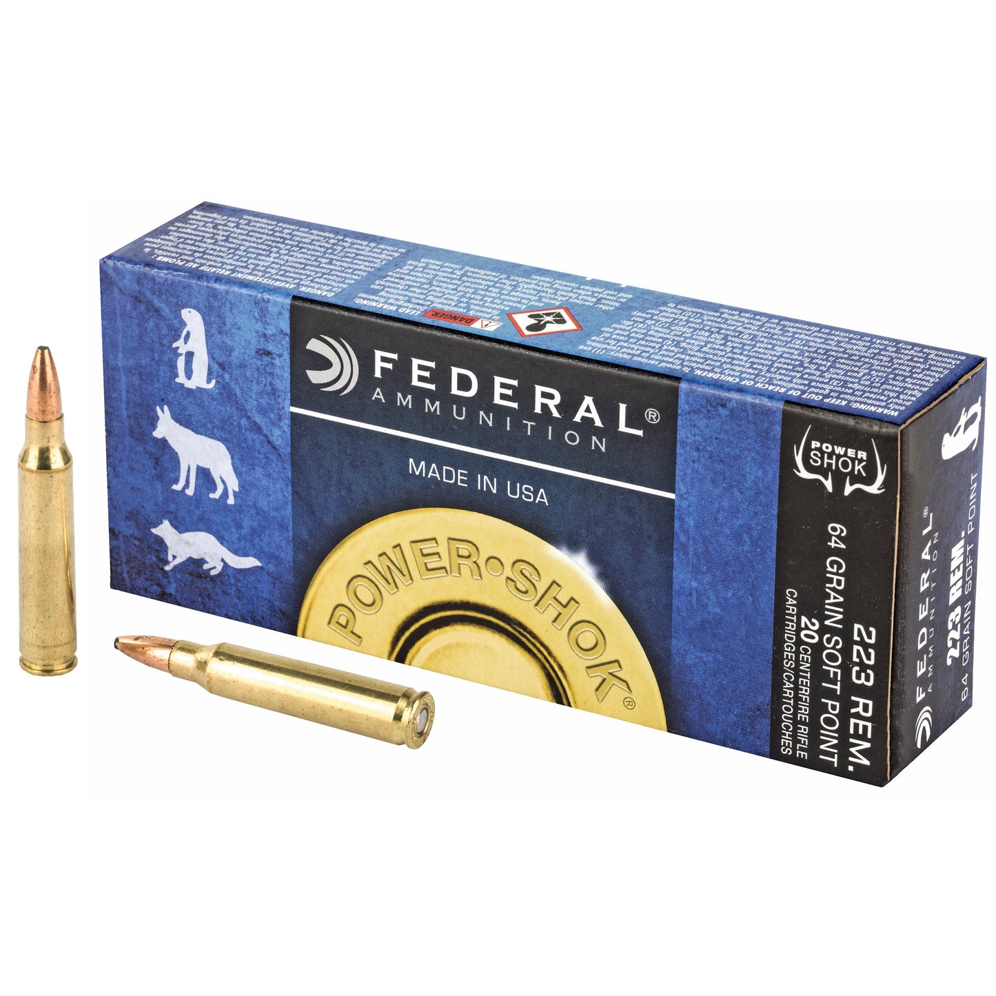 FED PWRSHK 223REM 64 GR SP 20/200