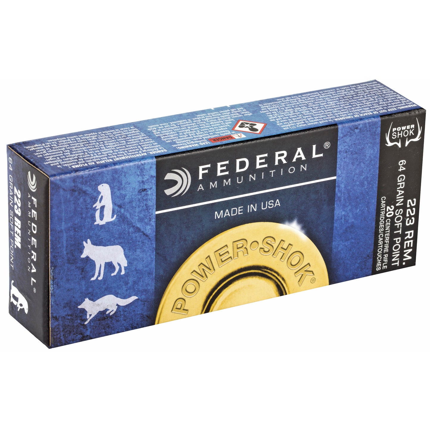 FED PWRSHK 223REM 64 GR SP 20/200