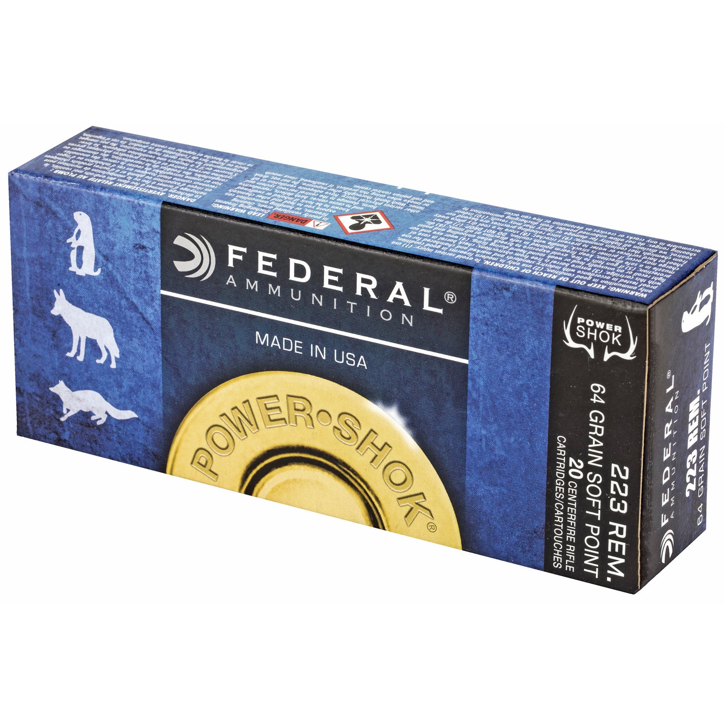 FED PWRSHK 223REM 64 GR SP 20/200