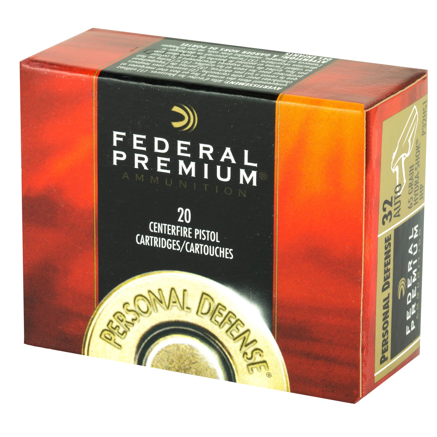 FED HYDRA-SHOK 32ACP 65GR JHP 20/500