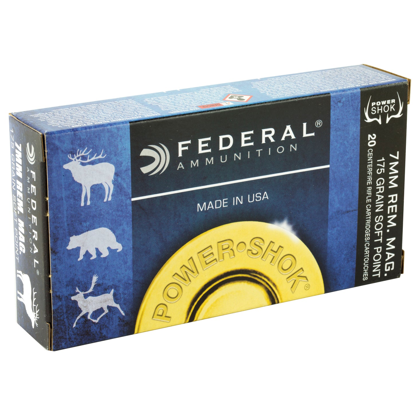 FED PWRSHK 7MMREM 175GR SP 20/200