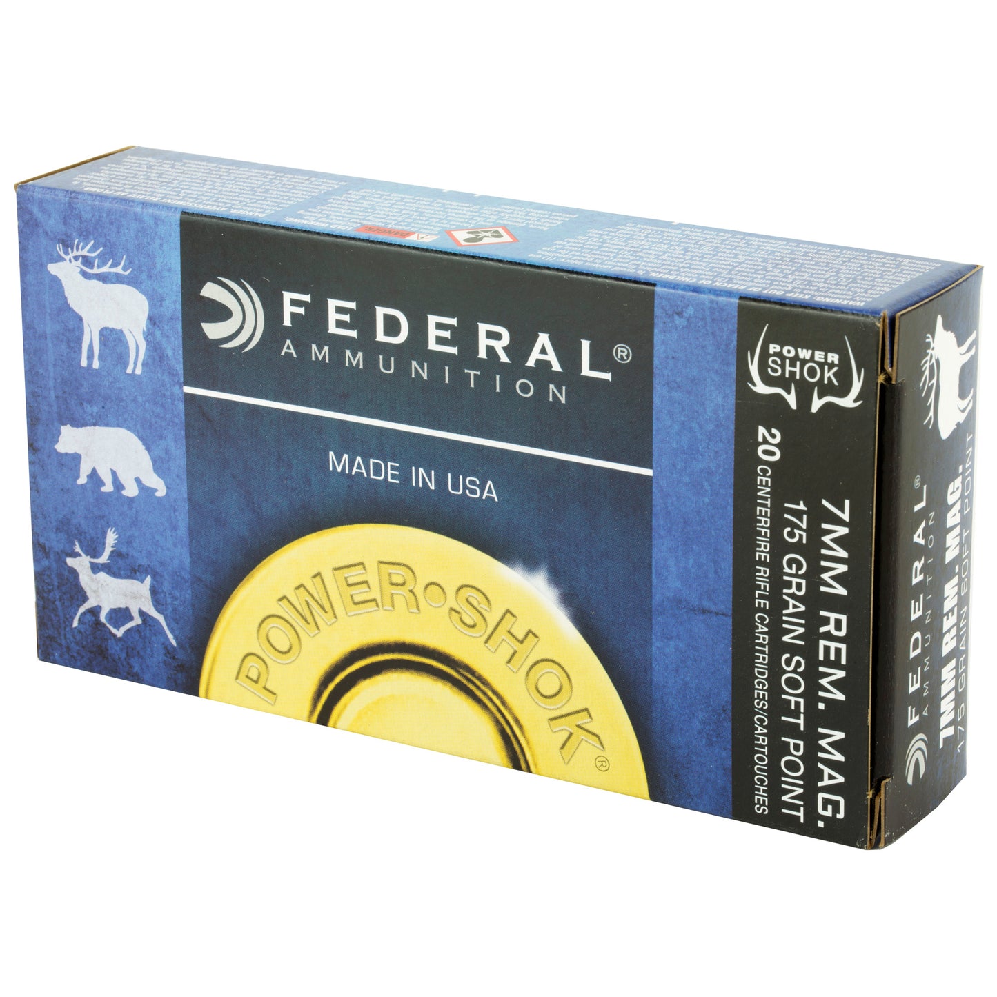 FED PWRSHK 7MMREM 175GR SP 20/200