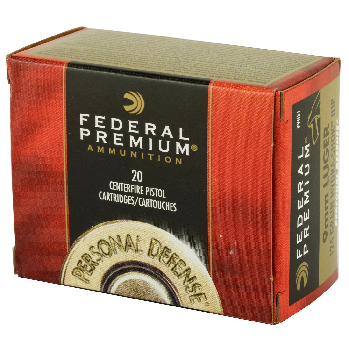 FED HYDRA-SHOK 9MM 124GR HP 20/500