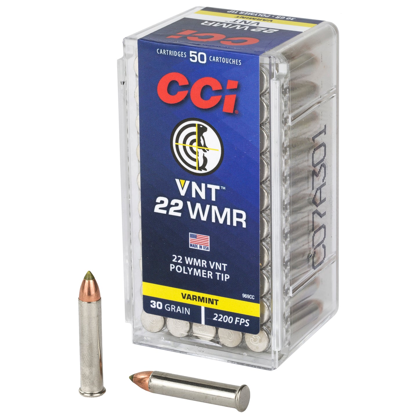 CCI 22WMR 30GR VARMINT TIP 50/2000