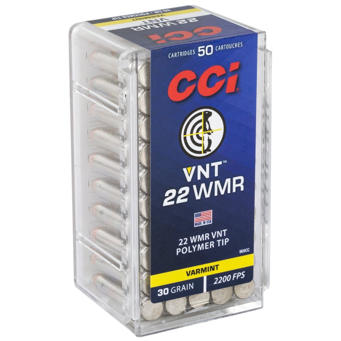 CCI 22WMR 30GR VARMINT TIP 50/2000