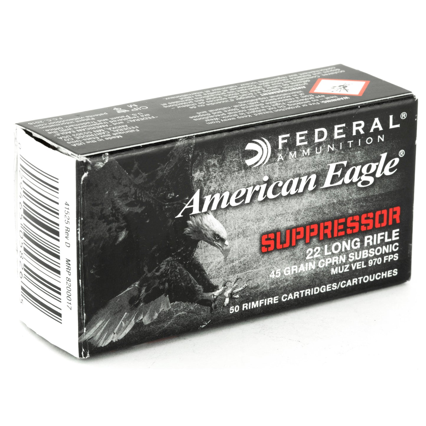 FED AE SUPPRESSOR 22LR 45GR FMJ 50/