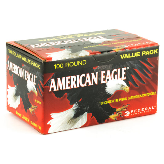 FED AM EAGLE 9MM 115GR FMJ 100/500