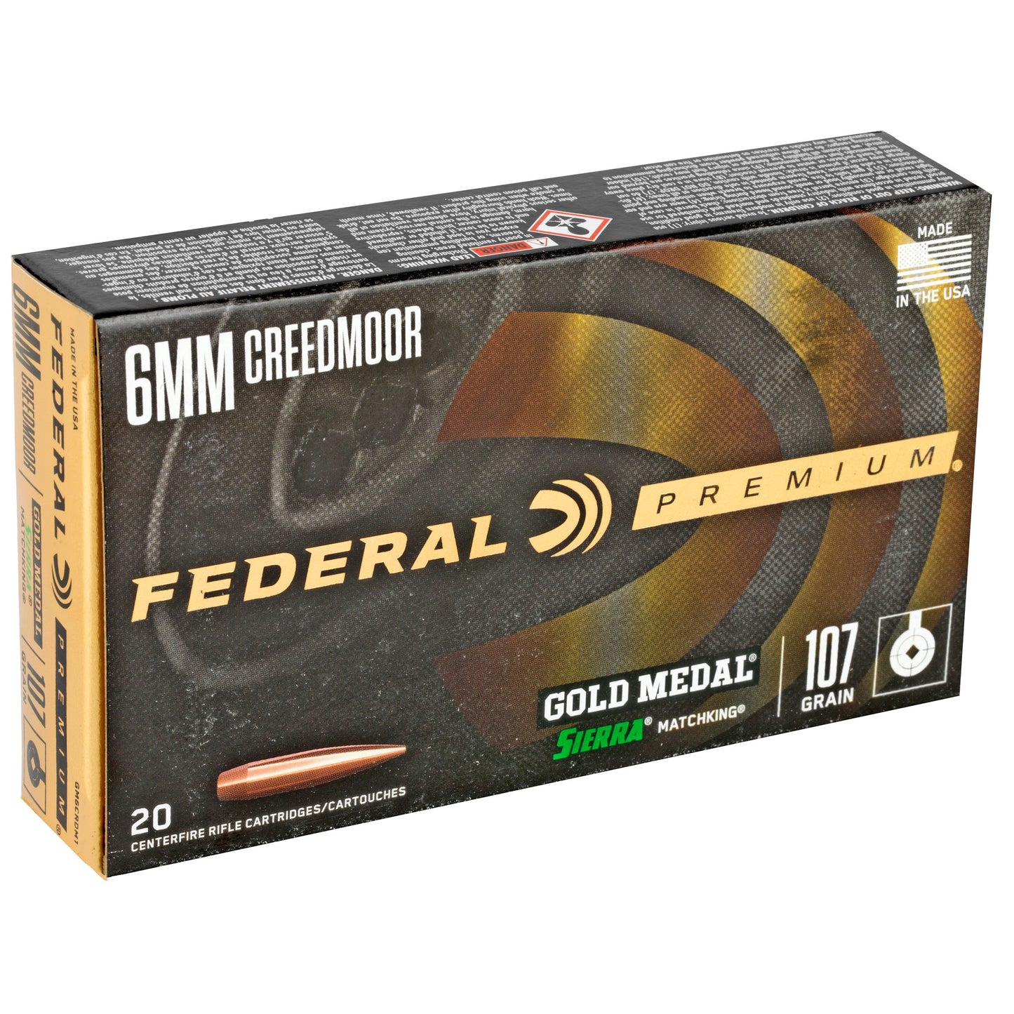 FED GOLD MDL 6MMCRD 107GR SMK 20/200