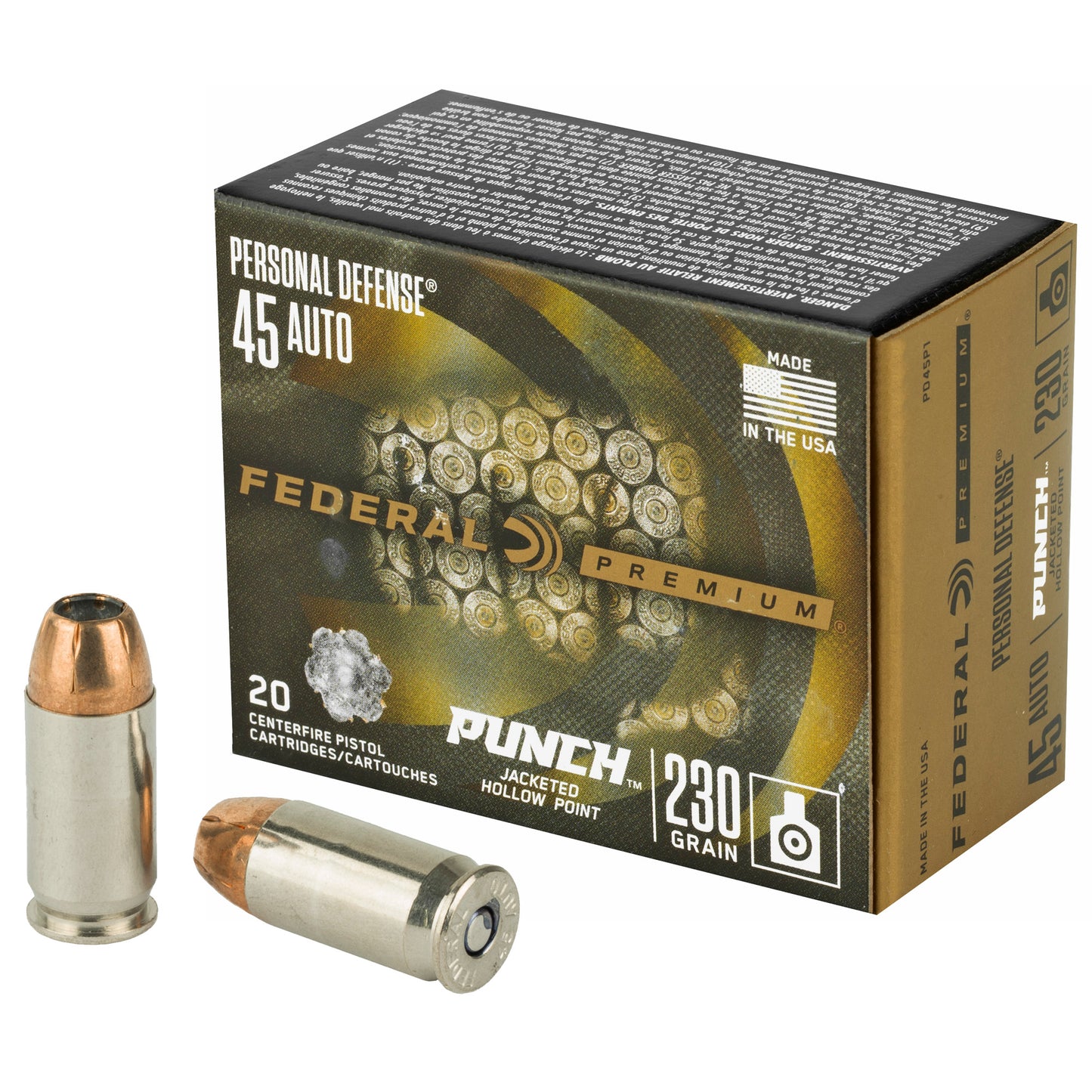 FED PUNCH 45ACP 230GR JHP 20/200