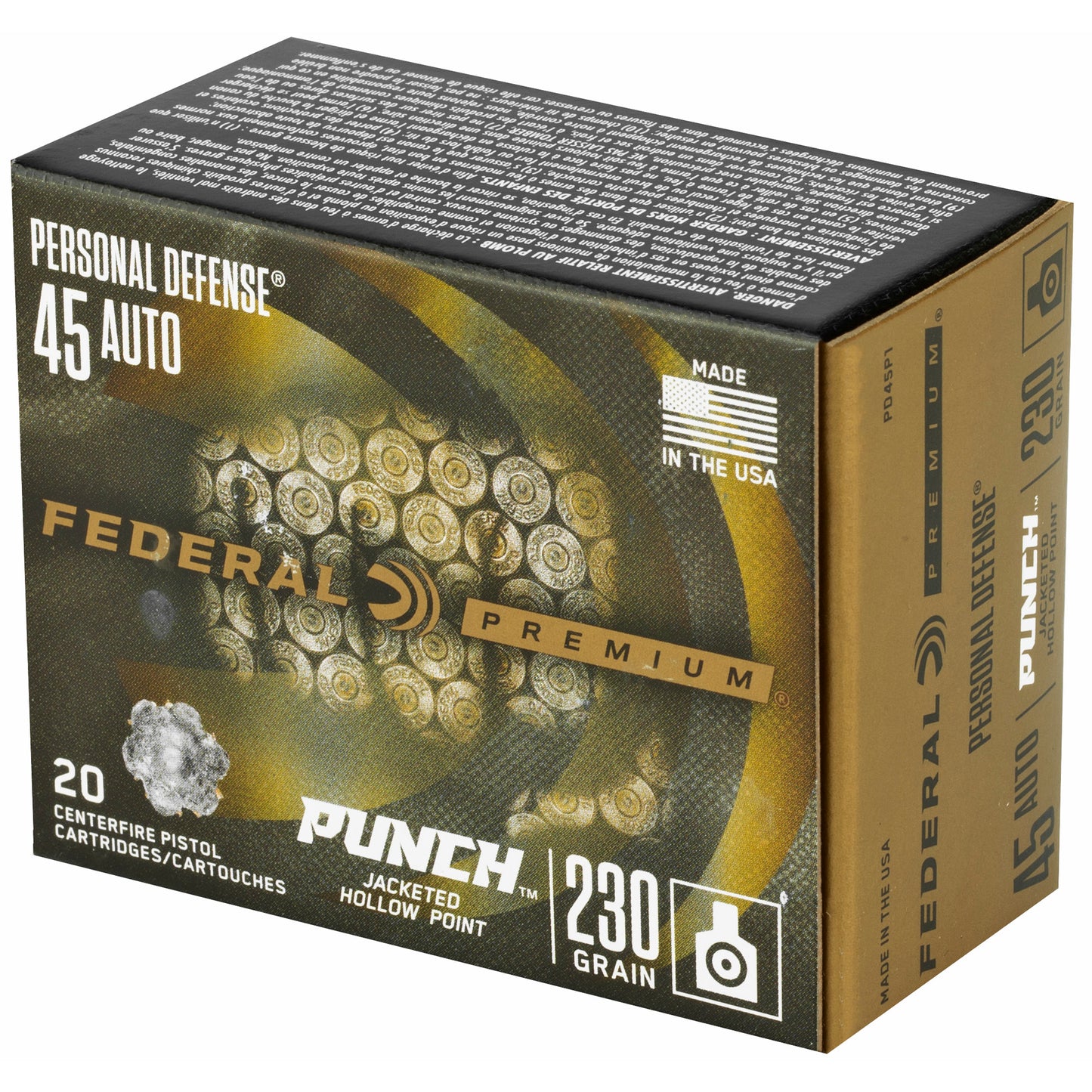 FED PUNCH 45ACP 230GR JHP 20/200