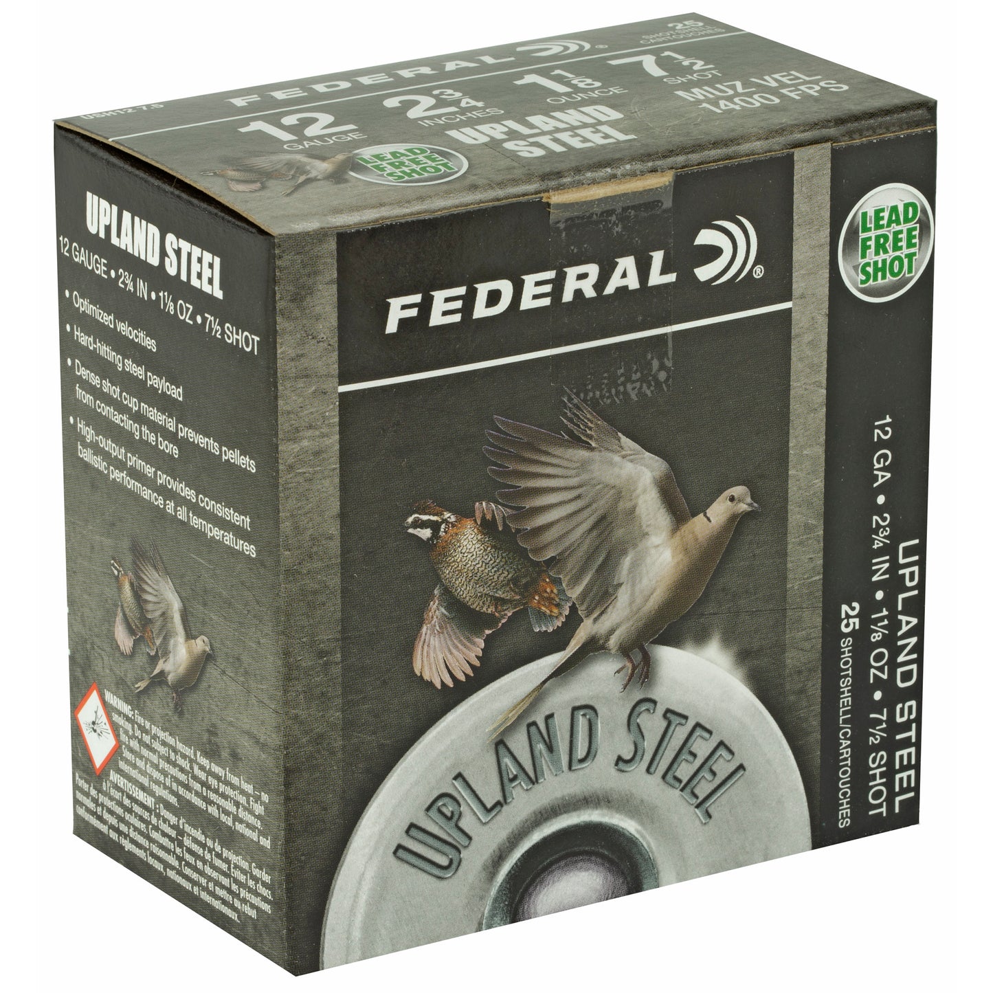 FED UPLND STL 12GA 2.75 #7.5 25/250