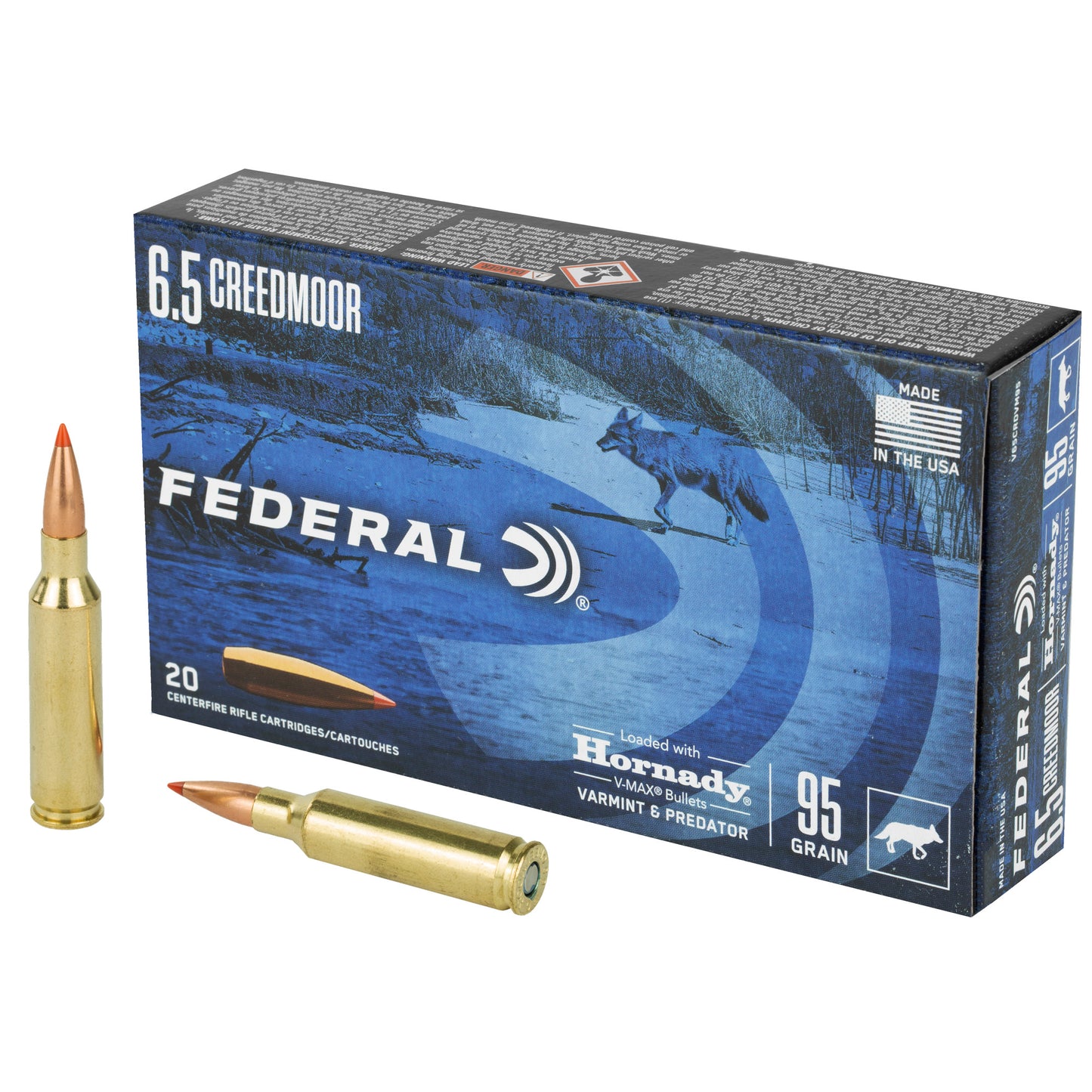 FED V&P 6.5 CM 95GR HRNDY V-MAX 20/2