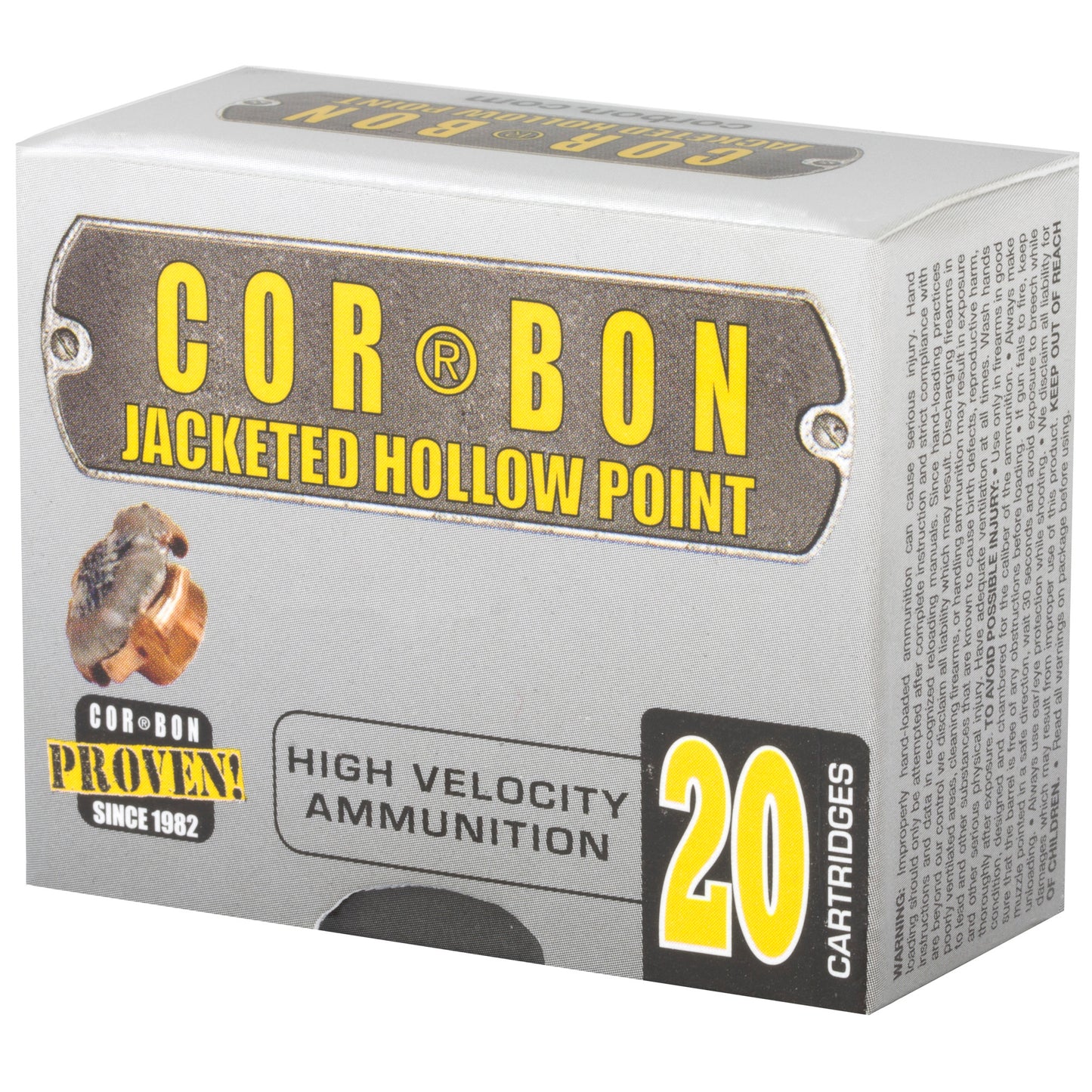 CORBON 9MM+P 125GR JHP 20/500