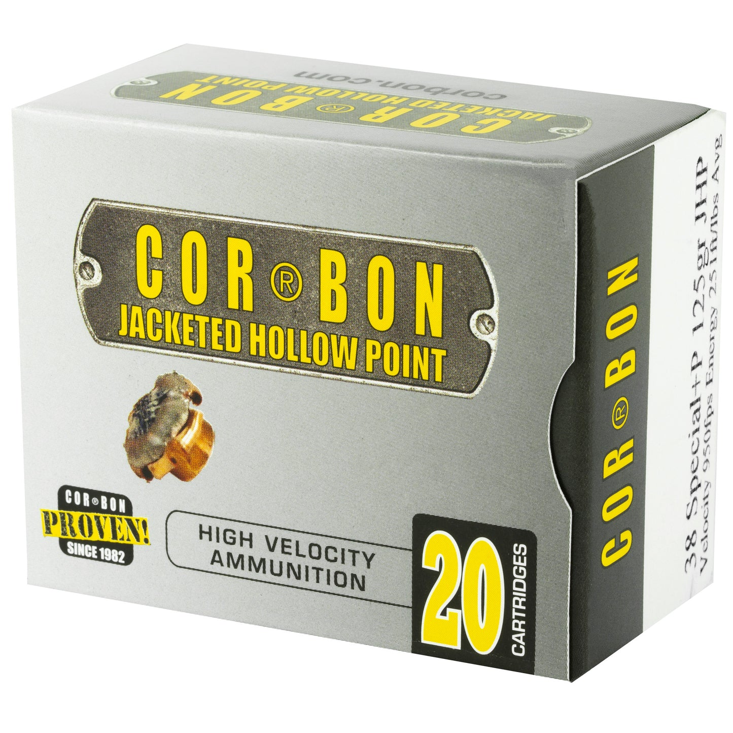 CORBON 38SPL+P 125GR JHP 20/500