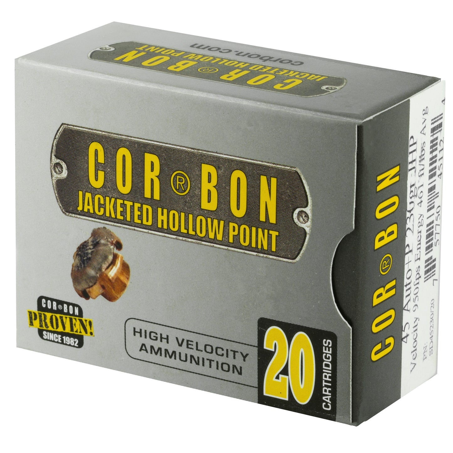 CORBON 45ACP+P 230GR JHP 20/500