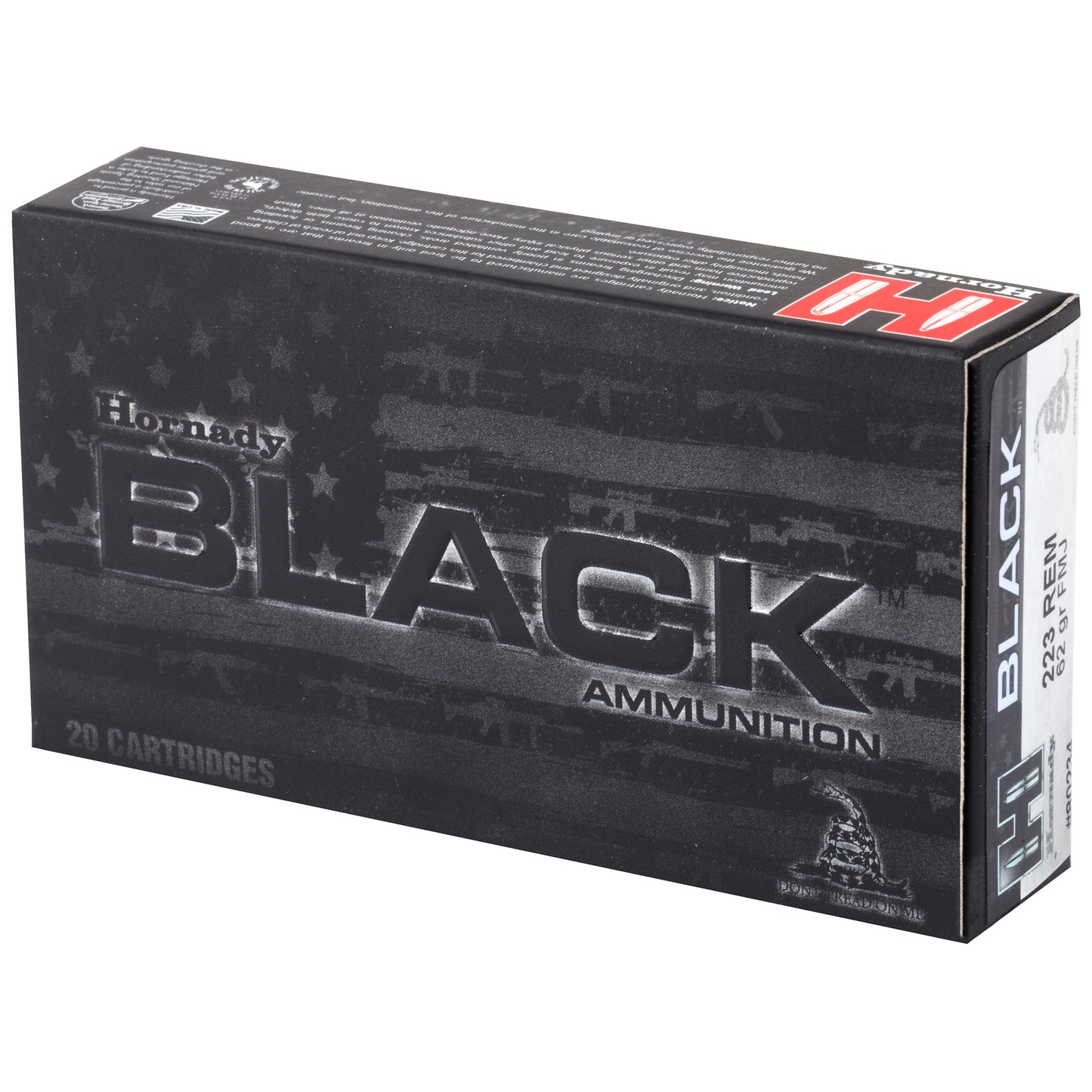 HRNDY BLACK 223REM 62GR FMJ 20/200