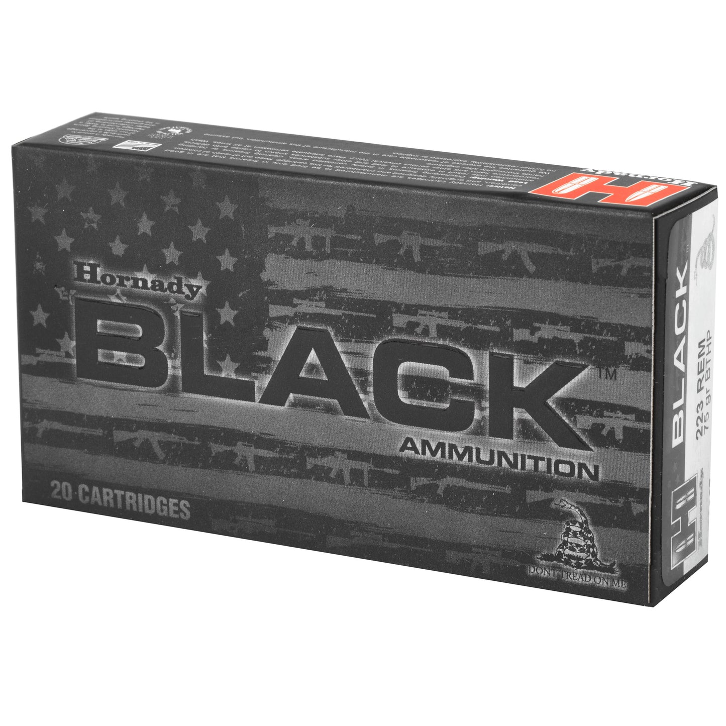 HRNDY BLACK 223REM 75GR BTHP 20/200