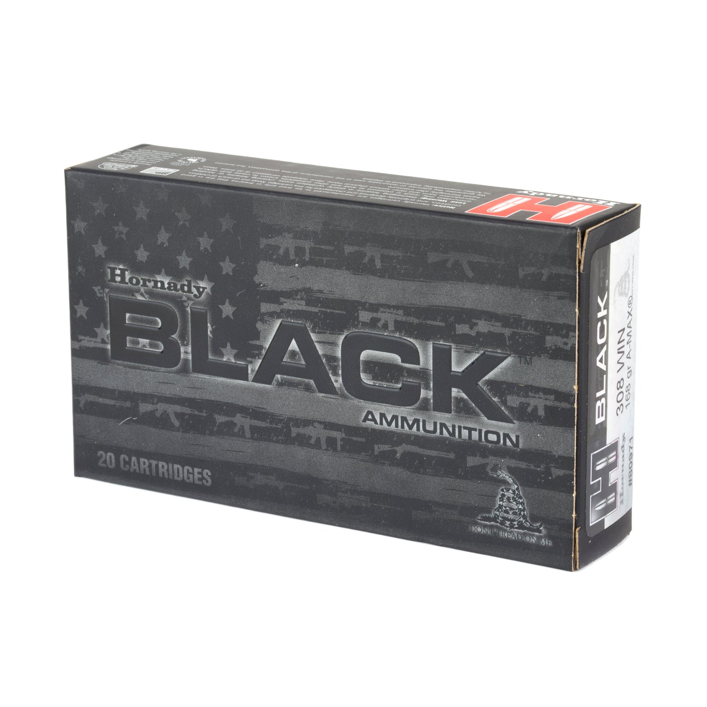 HRNDY BLACK 308WIN 168GR AMAX 20/200