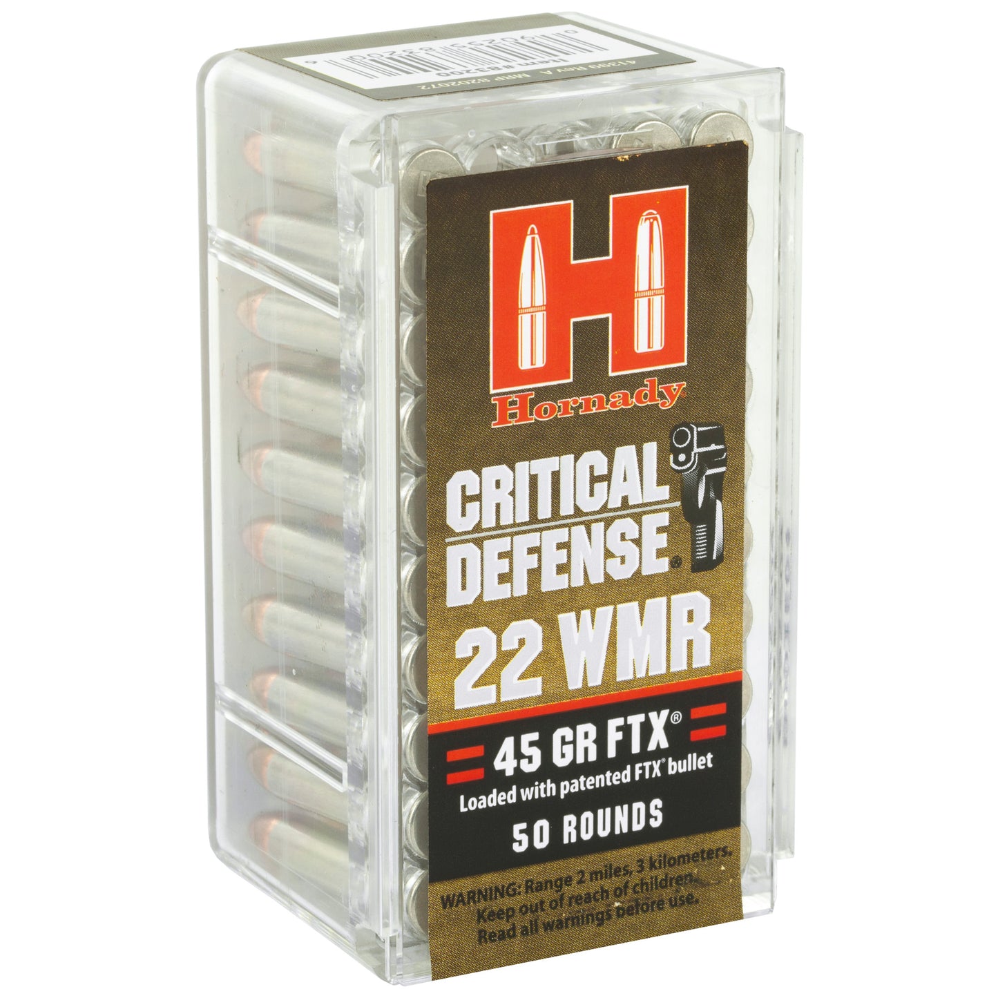 HRNDY CD 22WMR 45GR FTX 50/2000