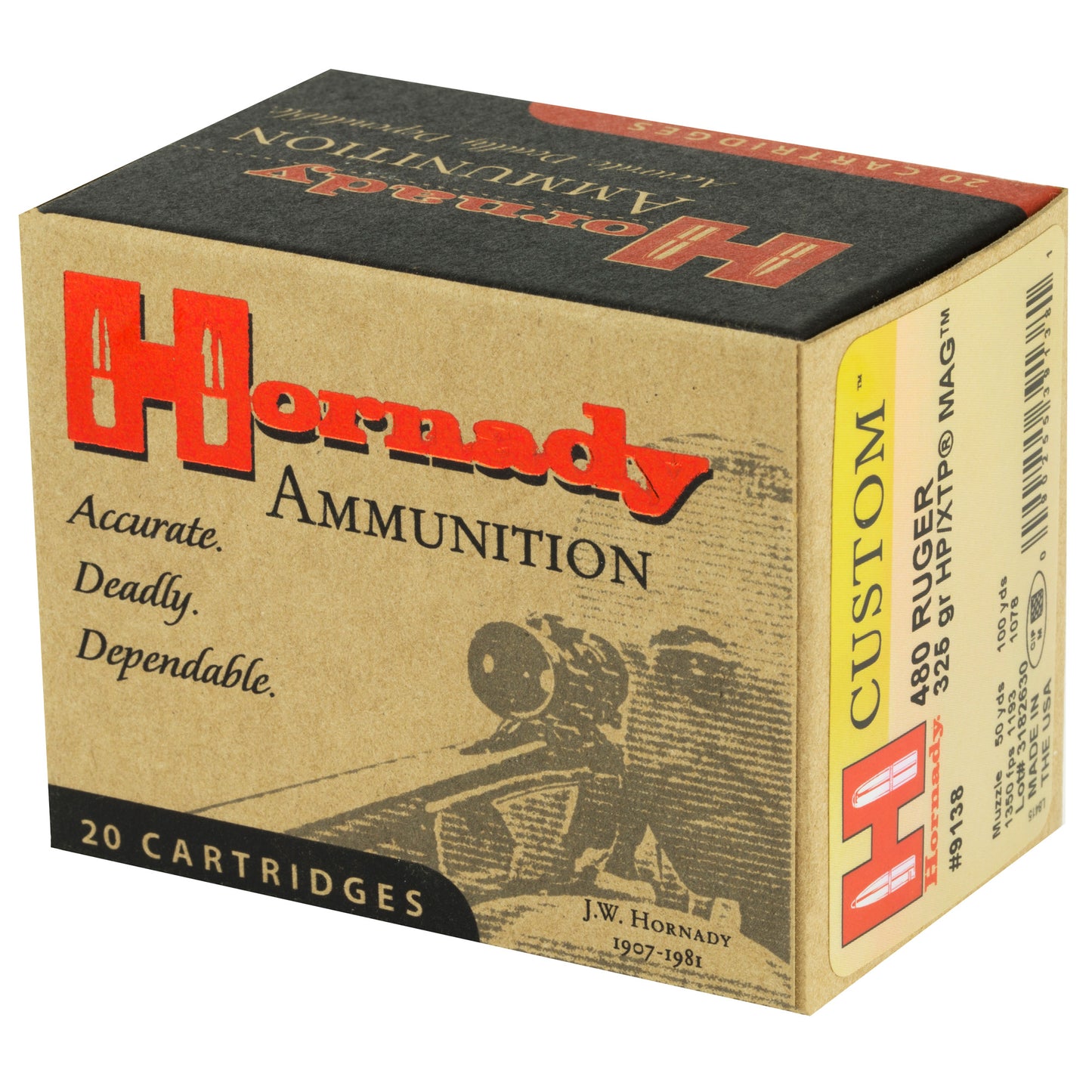 HRNDY 480 RUGER 325GR XTP 20/200