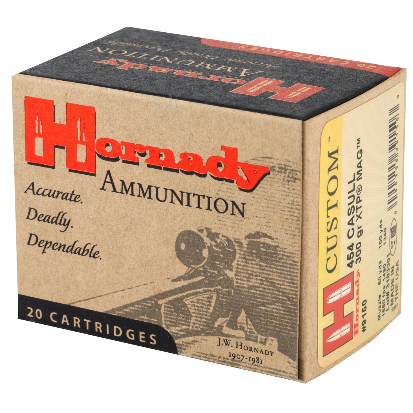 HRNDY 454CASULL 300GR JHP 20/200