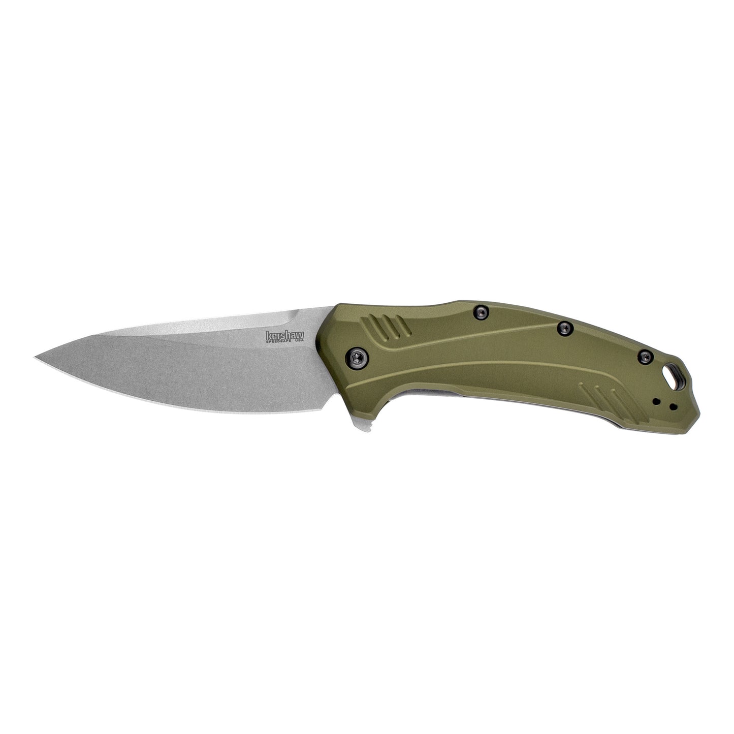 KERSHAW LINK OLIVE ALUMINUM 3.25