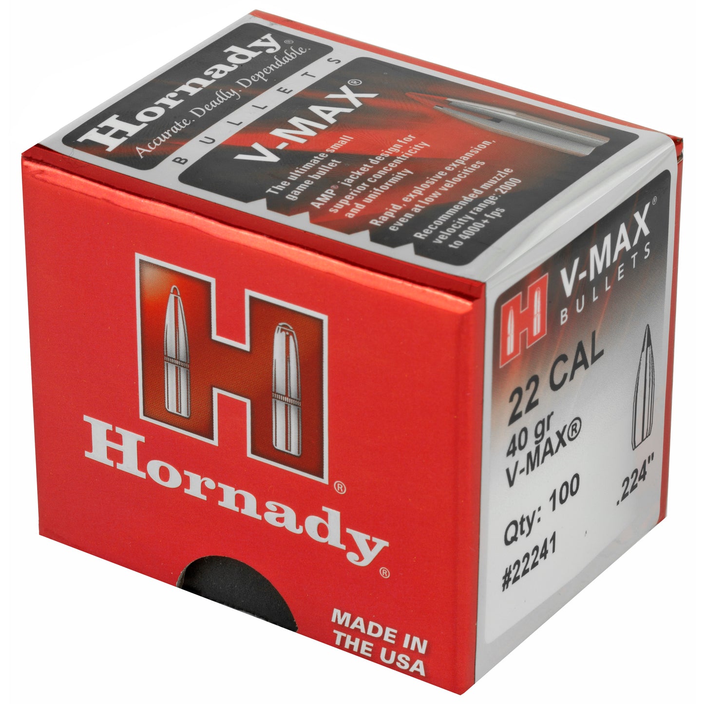 HRNDY V-MAX 22 CAL .224 40GR 100CT