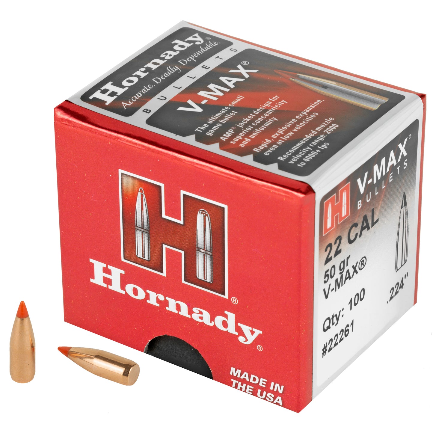 HRNDY V-MAX 22 CAL .224 50GR 100CT