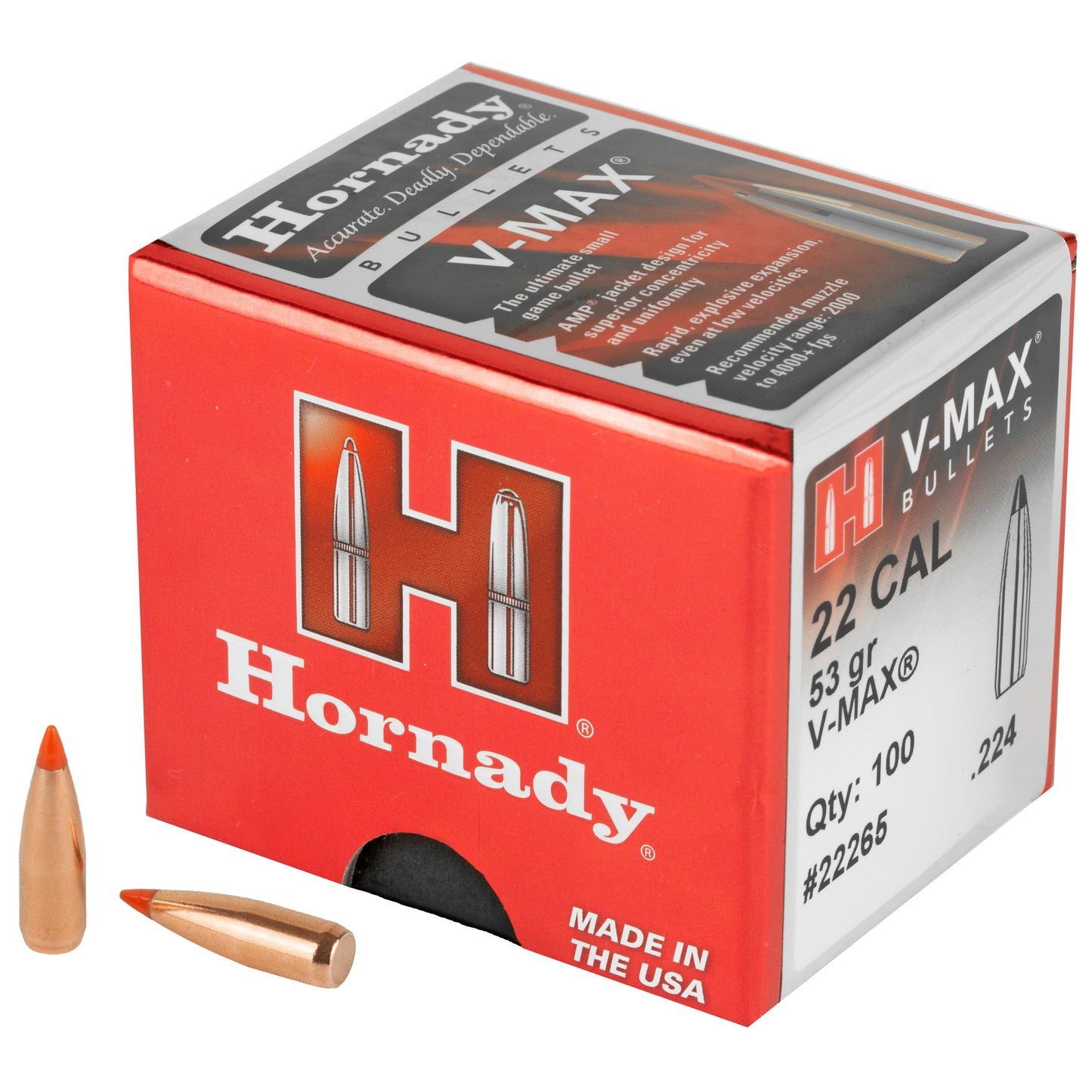 HRNDY V-MAX 22 CAL .224 53GR 100CT