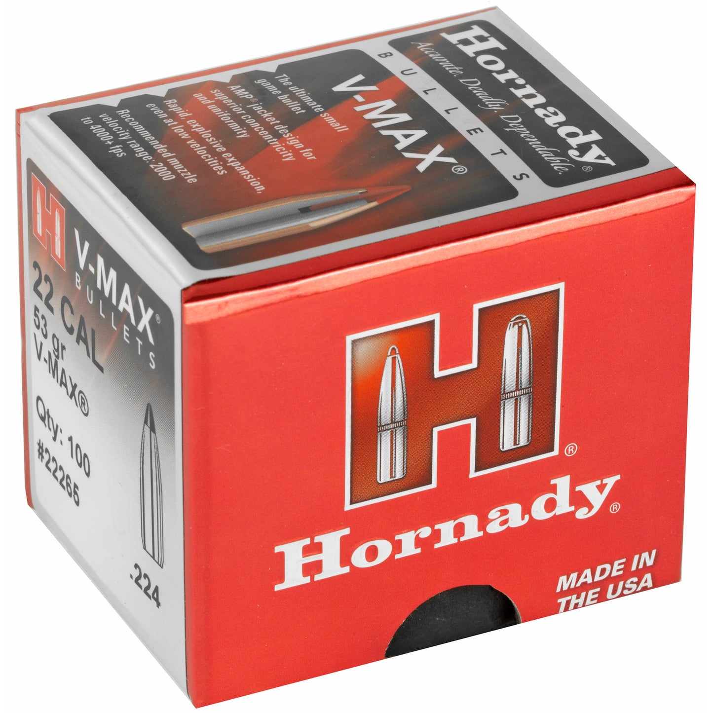 HRNDY V-MAX 22 CAL .224 53GR 100CT