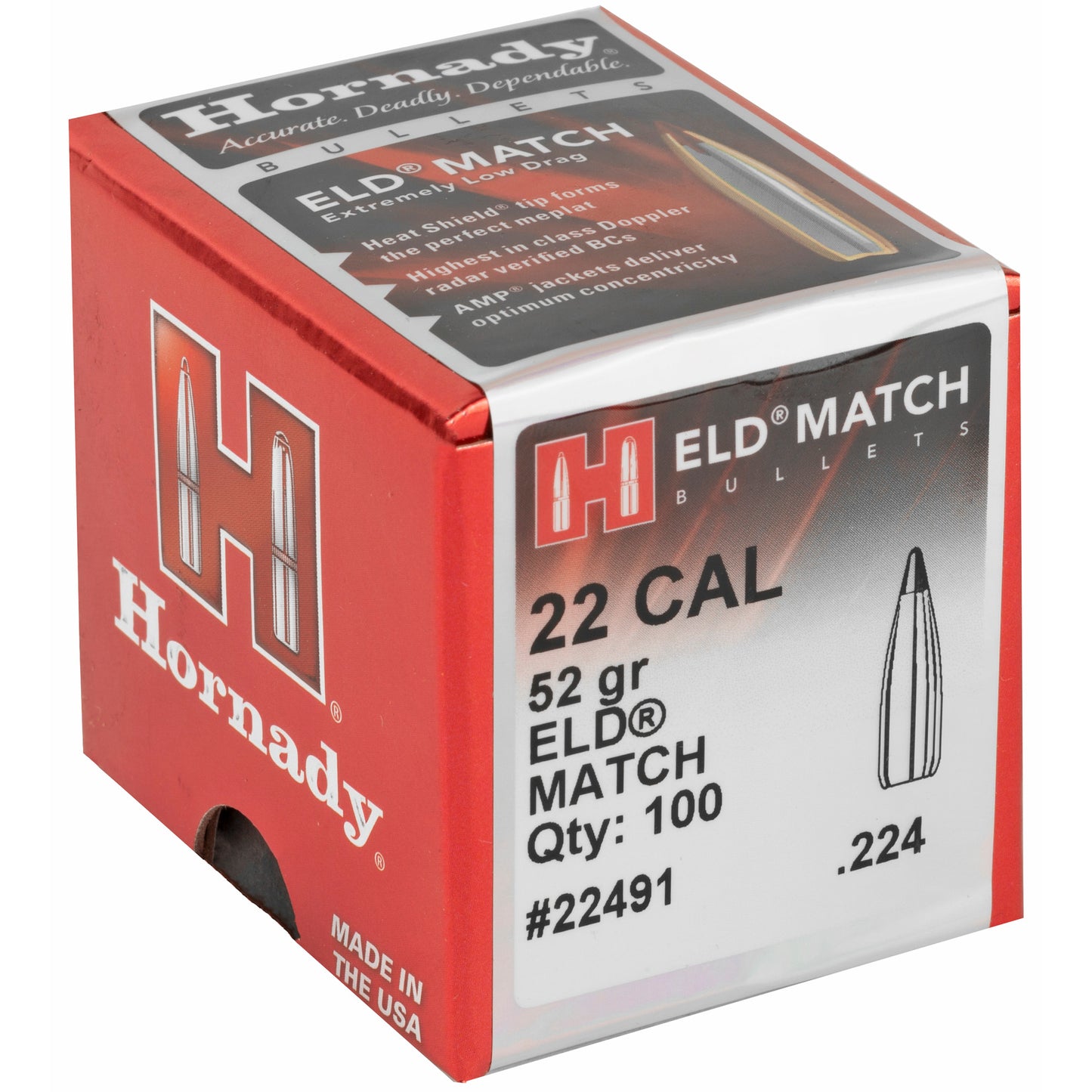 HRNDY ELD-M 22CAL .224 52GR 100CT