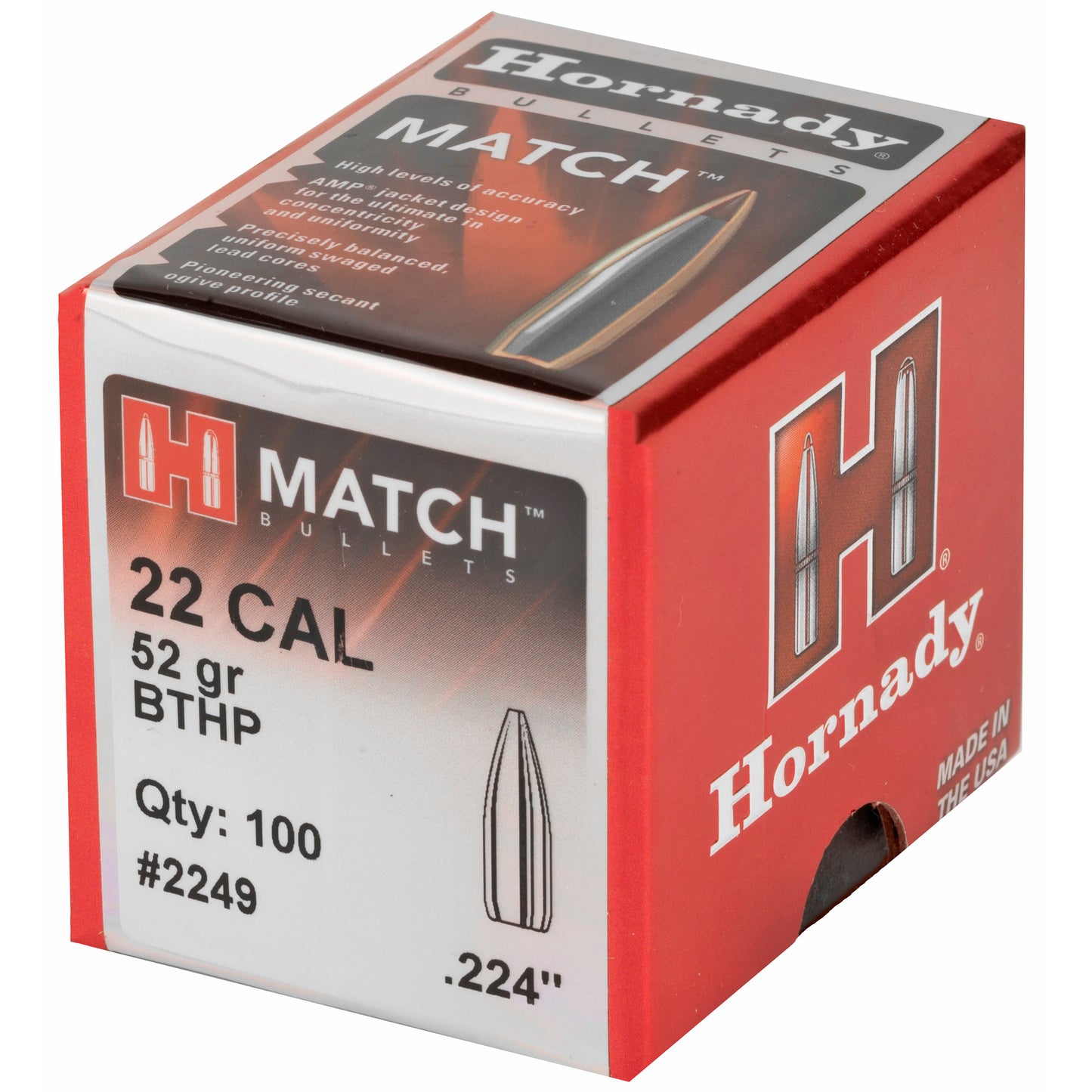 HRNDY MATCH 22CAL .224 52GR 100CT