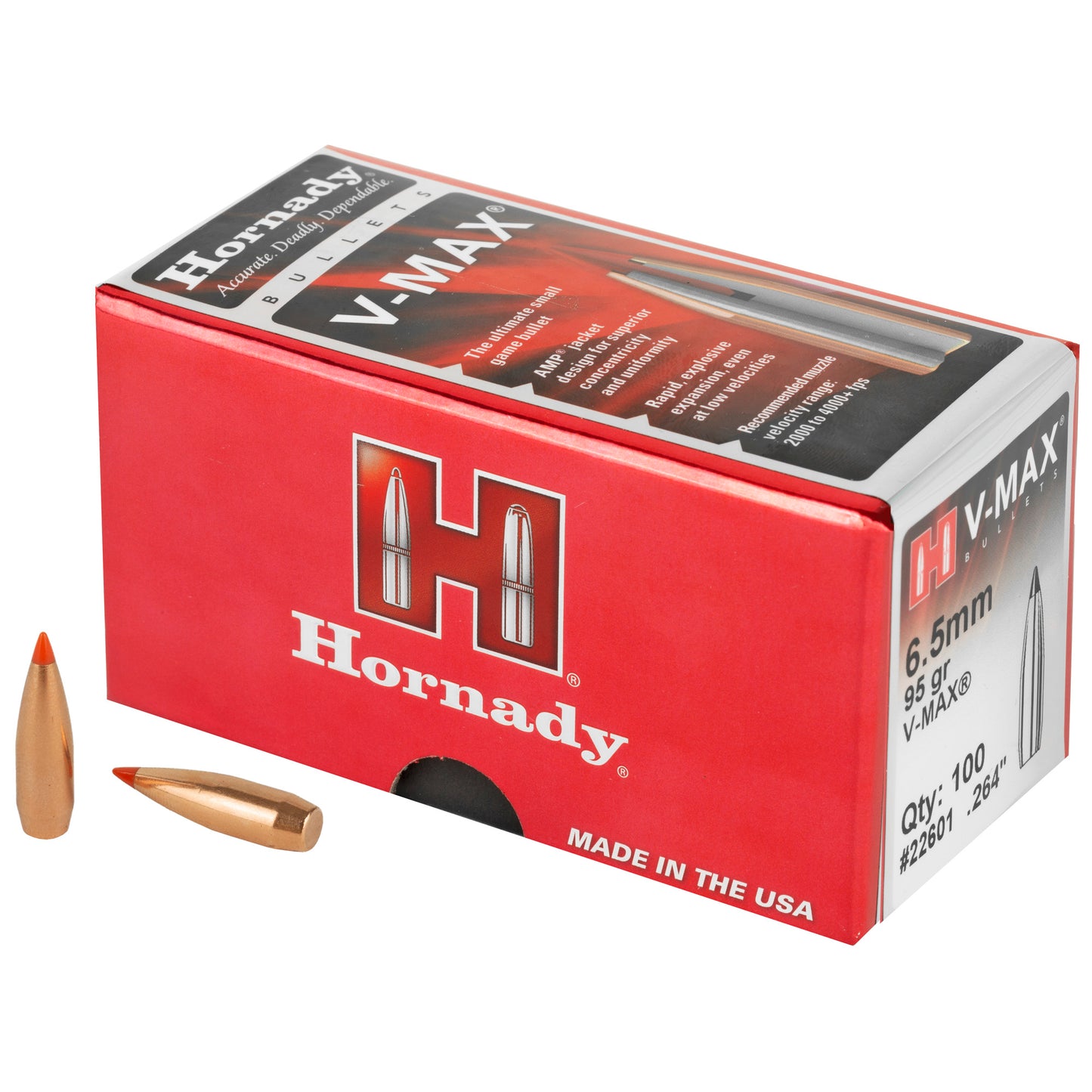 HRNDY V-MAX 6.5MM .264 95GR 100CT