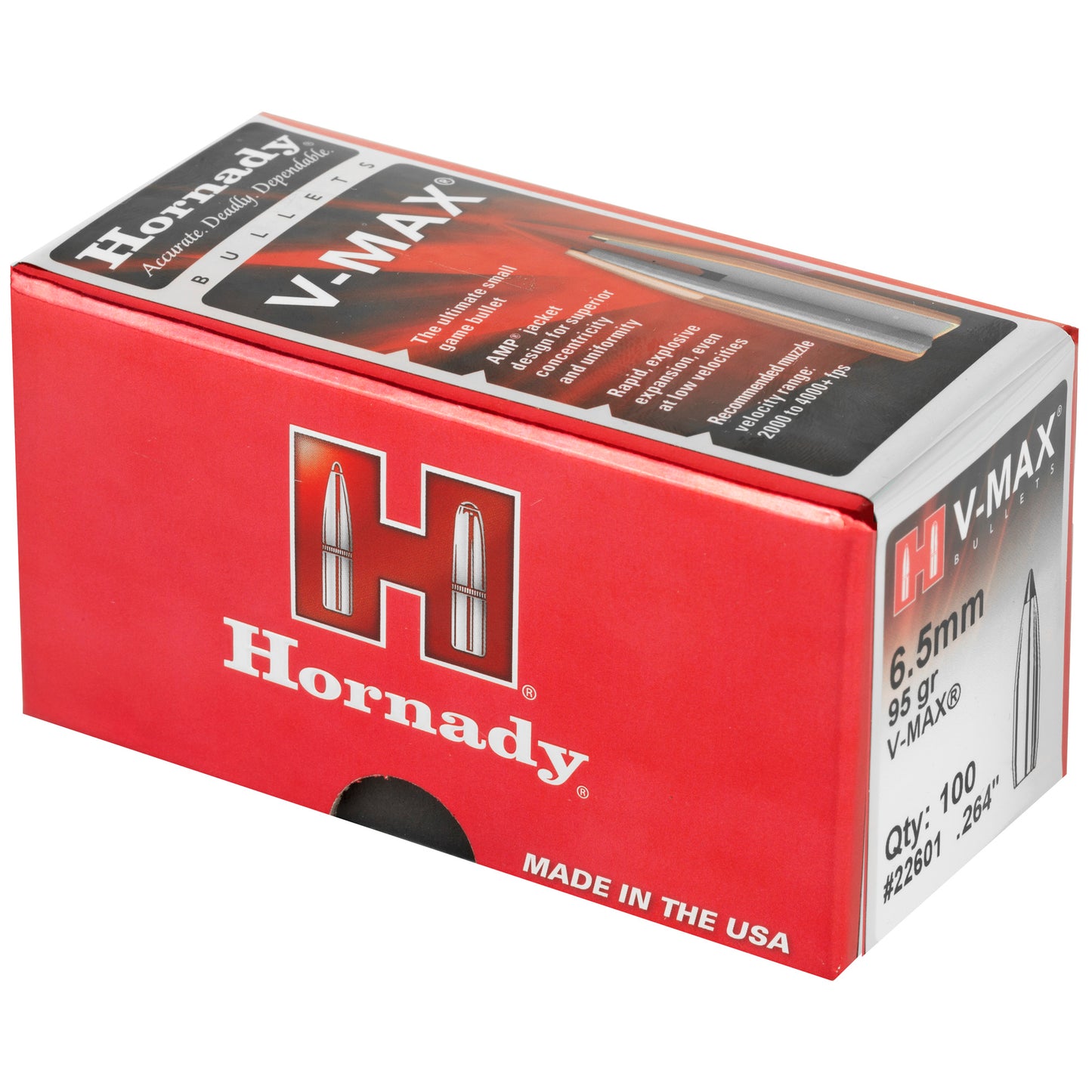 HRNDY V-MAX 6.5MM .264 95GR 100CT