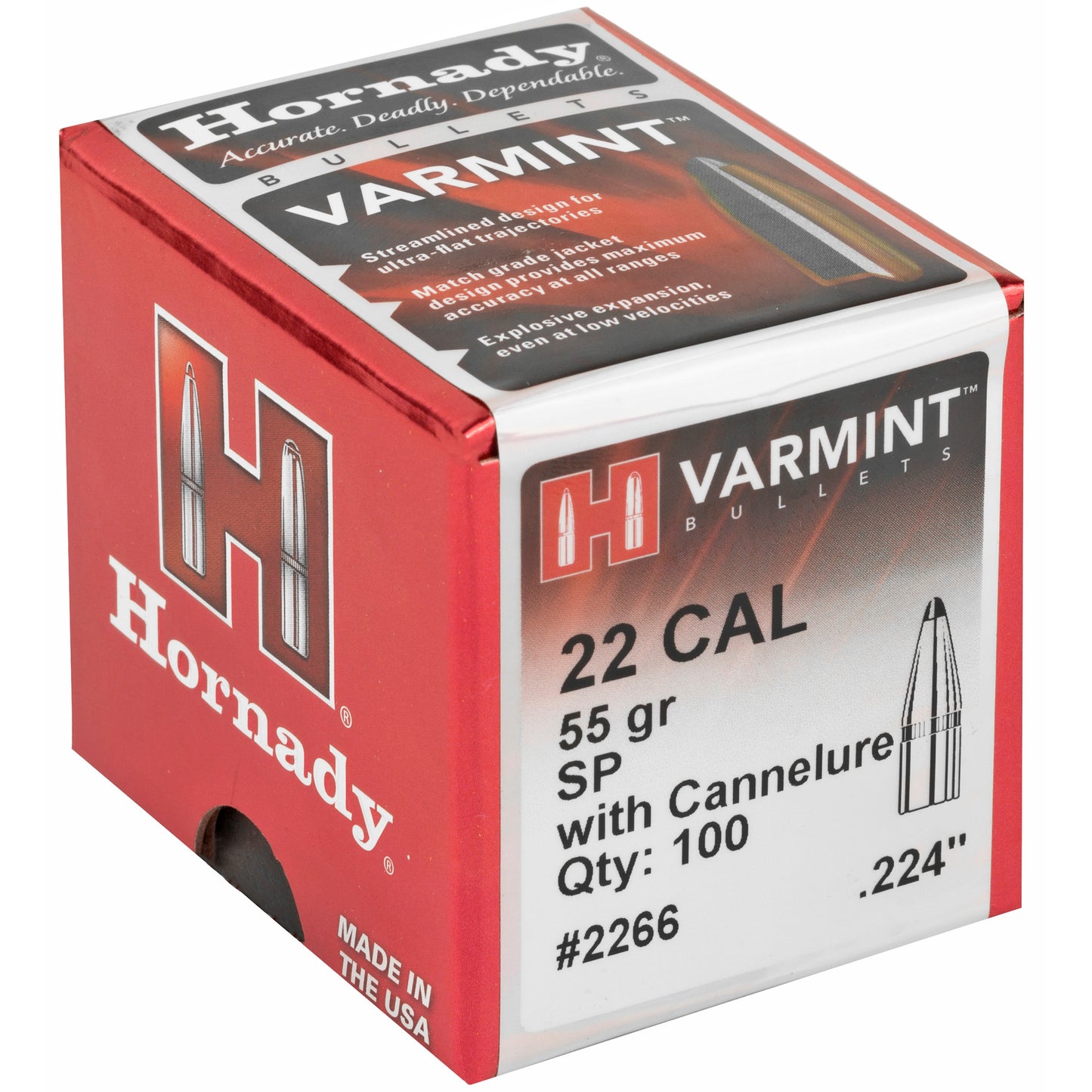 HRNDY 22CAL .224 55GR SP W/C 100CT