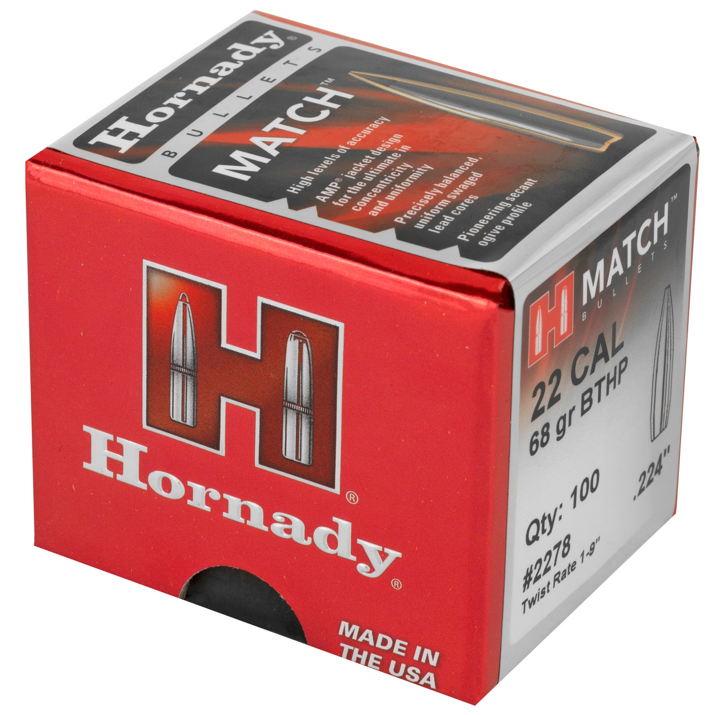 HRNDY MATCH 22CAL .224 68GR 100CT