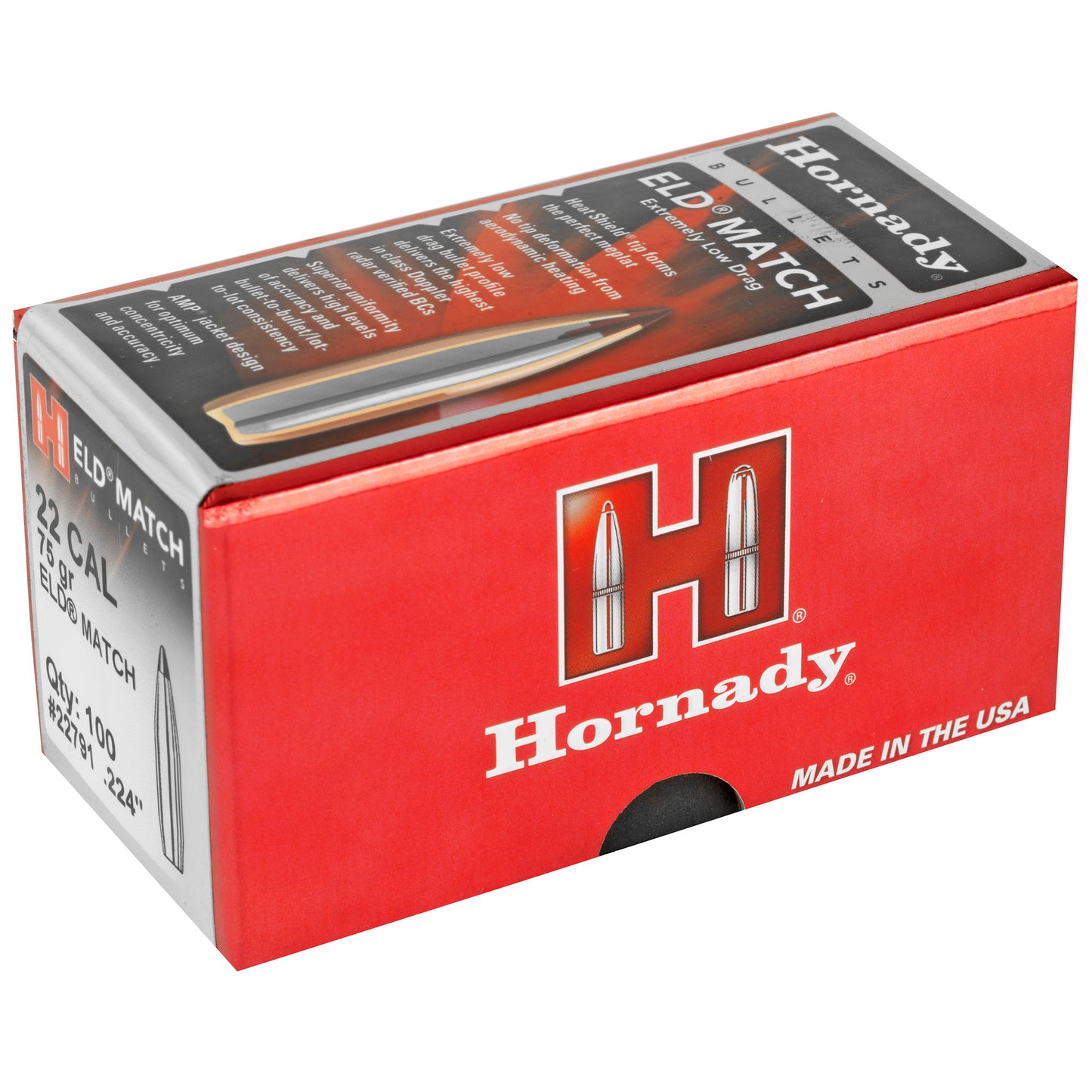 HRNDY ELD-M 22CAL .224 75GR 100CT