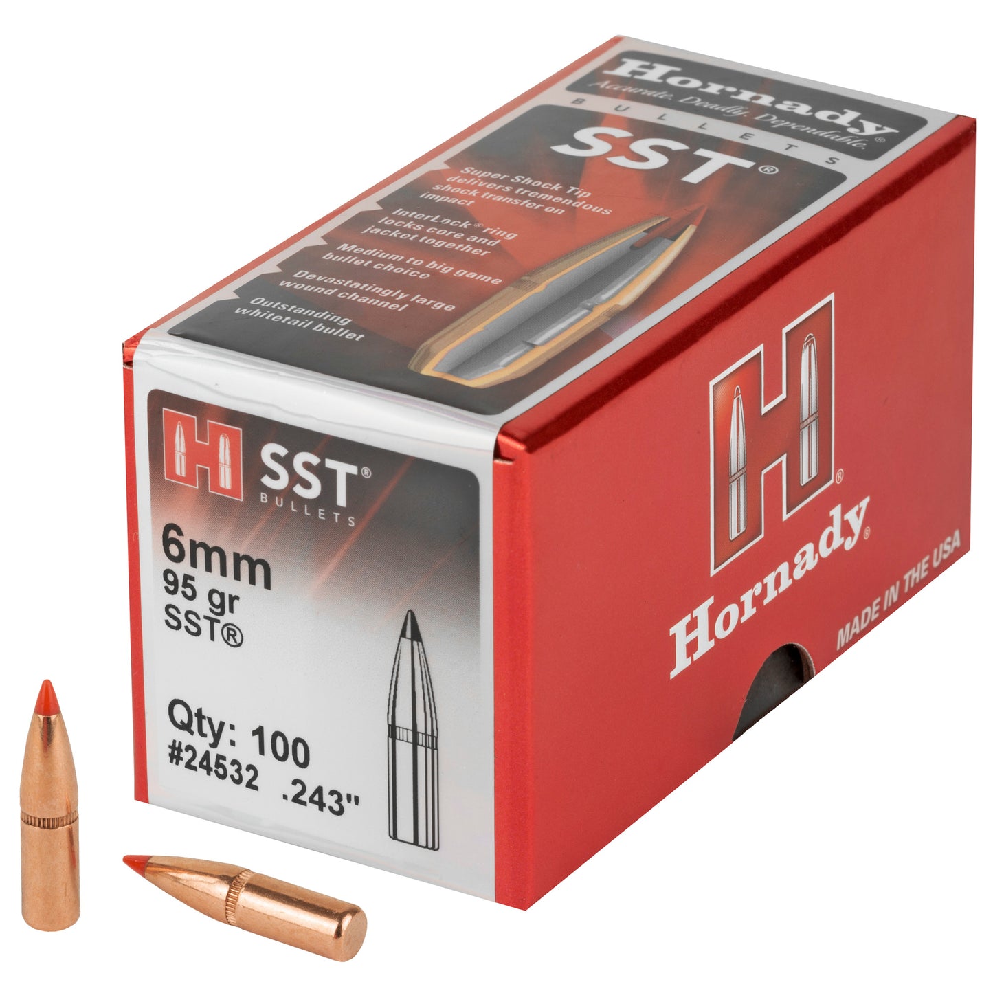 HRNDY SST 6MM .243 95GR 100CT