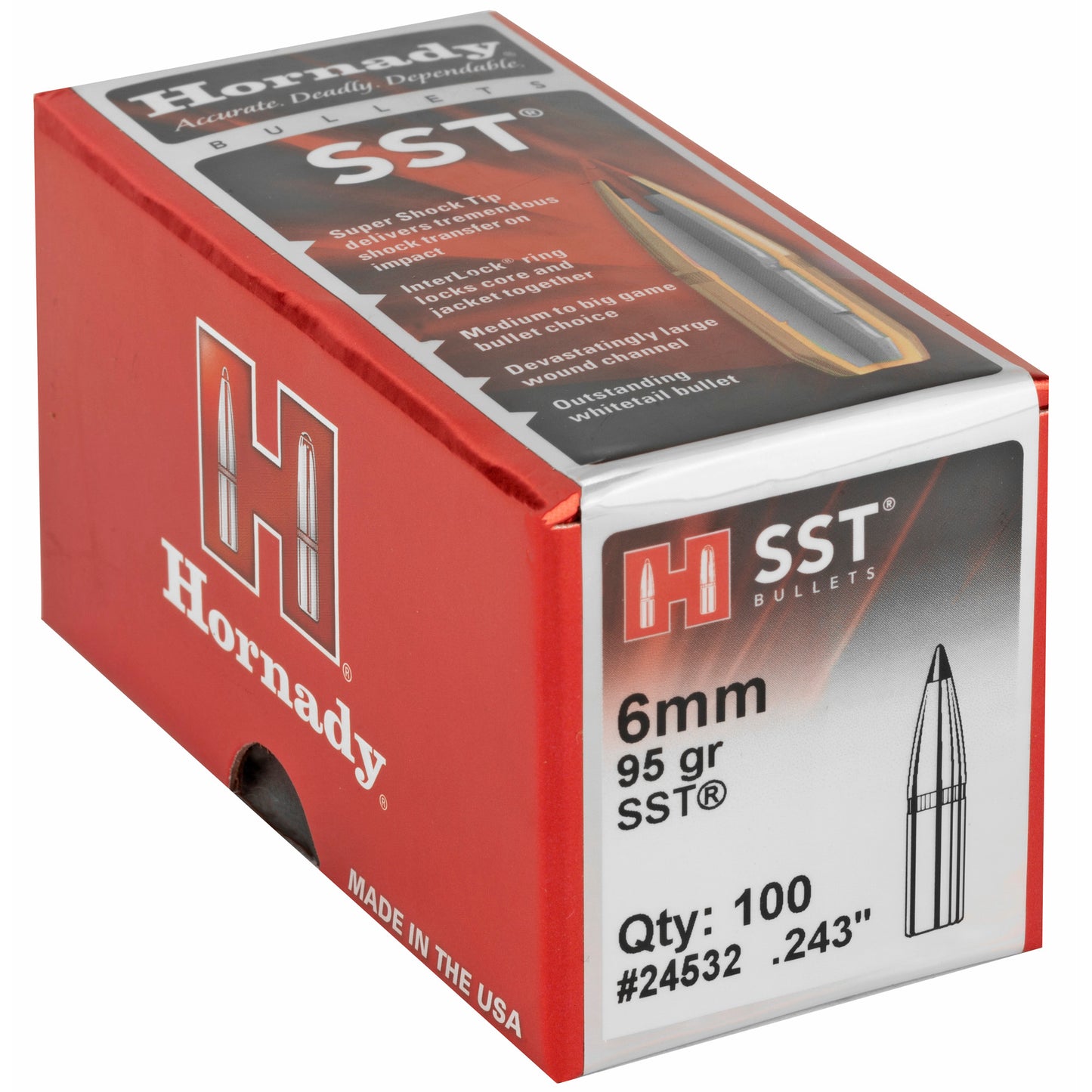 HRNDY SST 6MM .243 95GR 100CT