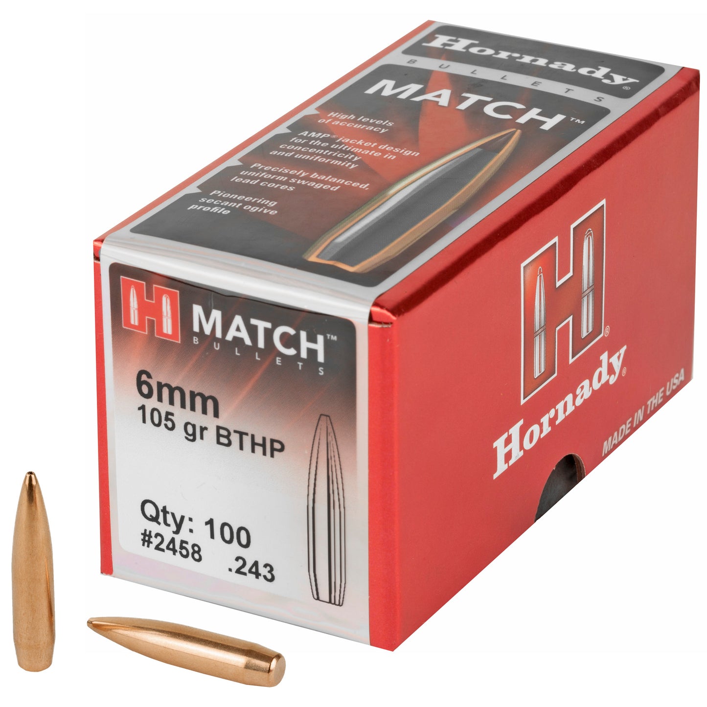 HRNDY MATCH 6MM .243 105GR 100CT